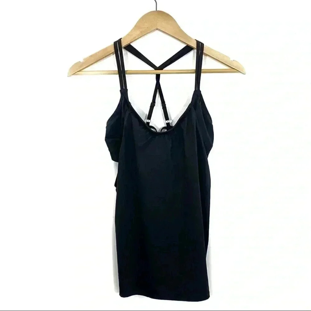Athleta Womens Black Bra Racerback Tank Top